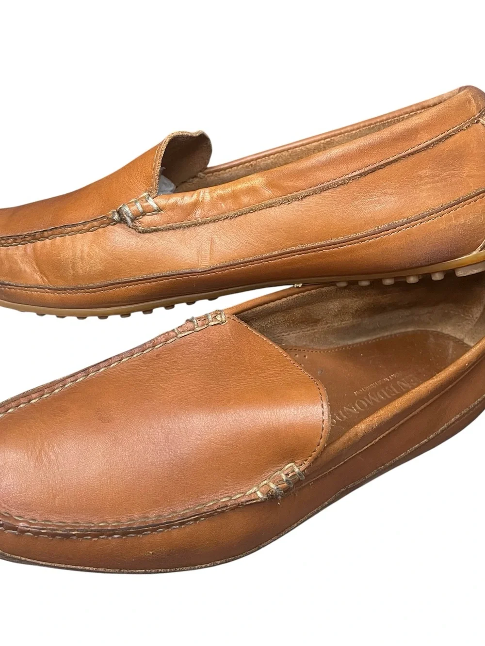 Allen Edmonds Cognac Leather Interstate 90 Slip-On Loafers Sz 11.5